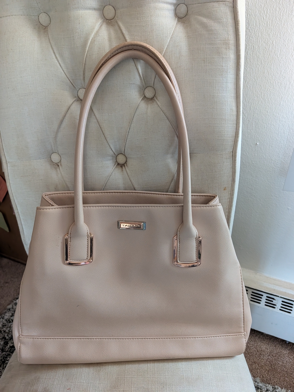 Women's Structured Tote Bag in Blush